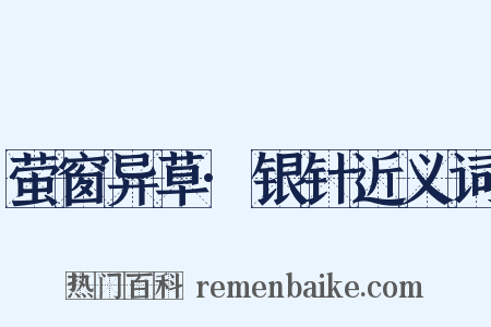 萤窗异草·银针近义词是什么意思的图片